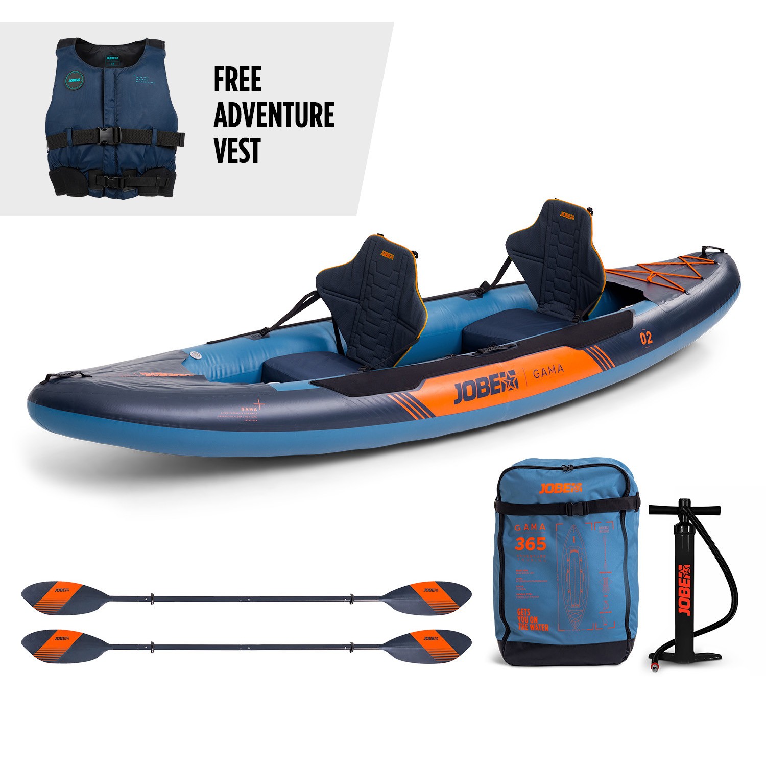 Каяк Jobe Gama Inflatable Kayak Каяк Jobe Gama Inflatable Kayak