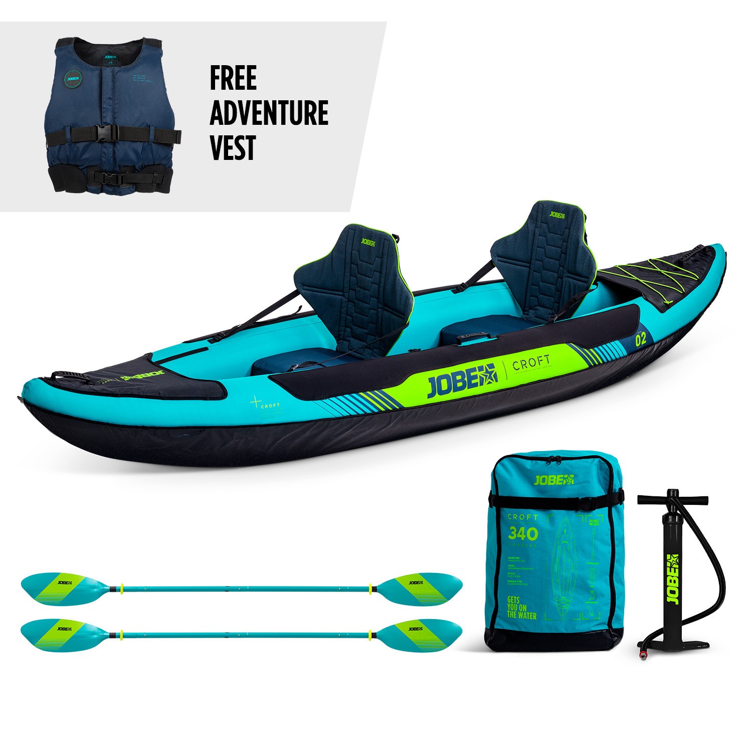 Каяк JOBE CROFT INFLATABLE KAYAK Каяк JOBE CROFT INFLATABLE KAYAK